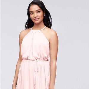 Petal pink davids bridal bridesmaid dress